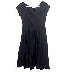 NWT Dolly and Dotty Black Short Sleeve Rockabilly Pin Up Dress Size 8‎